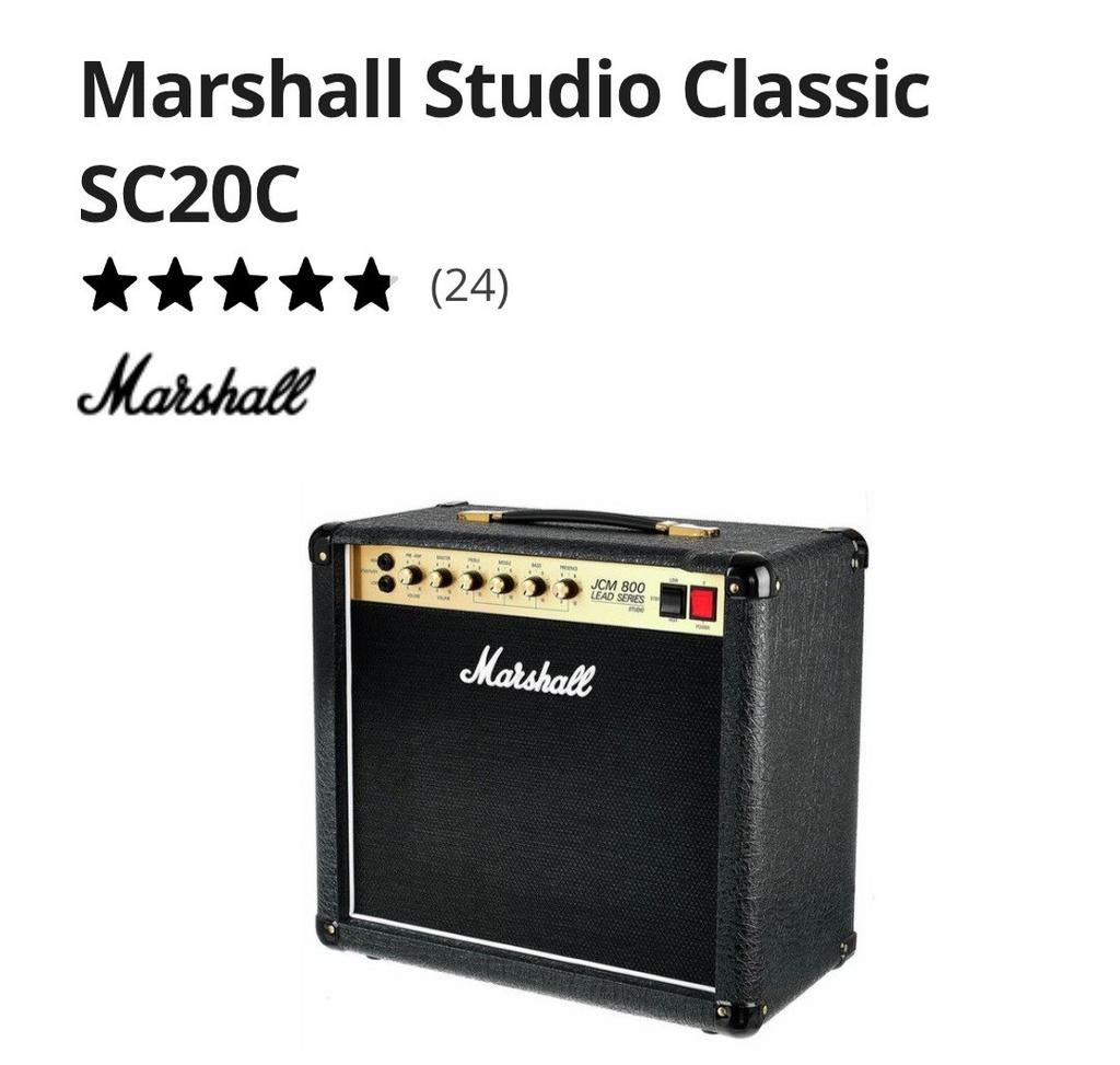 Marshall Studio Classic SC20C, Enlèvement