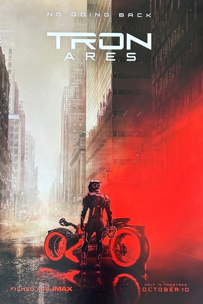 Originele filmposter Tron Ares (2025), Verzamelen, Ophalen of Verzenden, Zo goed als nieuw, Film en Tv