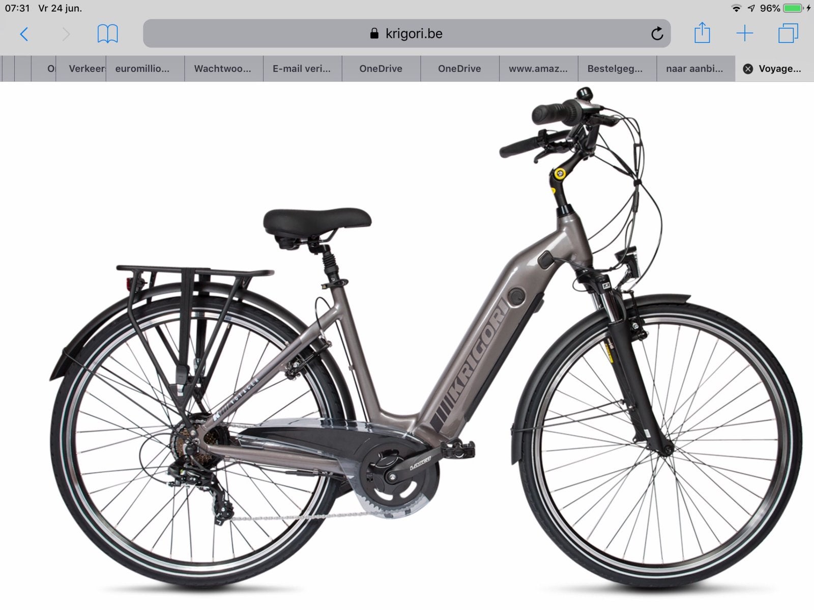 Krigori elektrische fiets slechts 180 echte km., Enlèvement, Comme neuf