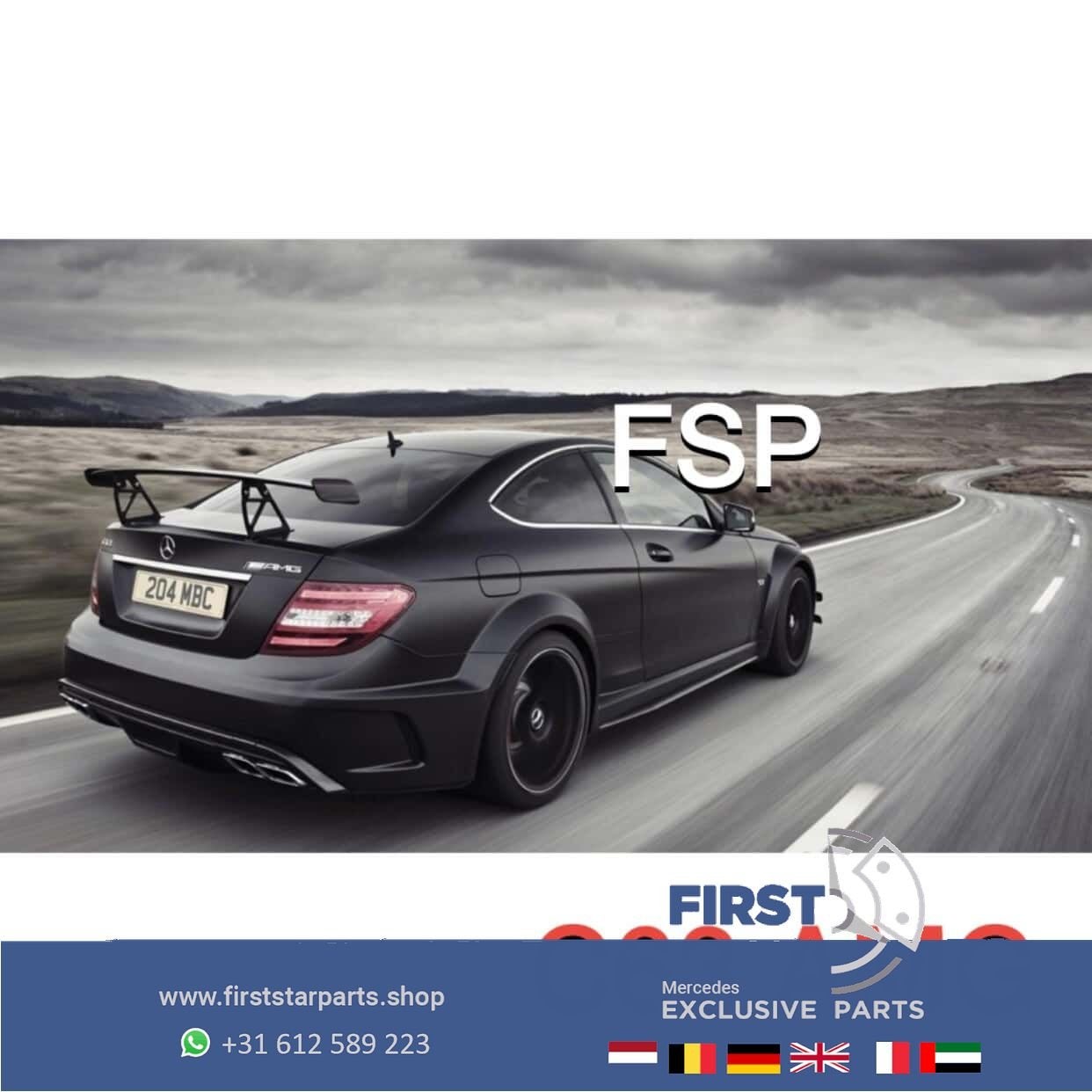 W204 C204 C63 AMG CARBON Kofferbak Spoiler BLACK SERIES VLEU, Auto-onderdelen, Gebruikt, Ophalen of Verzenden, Achter, -