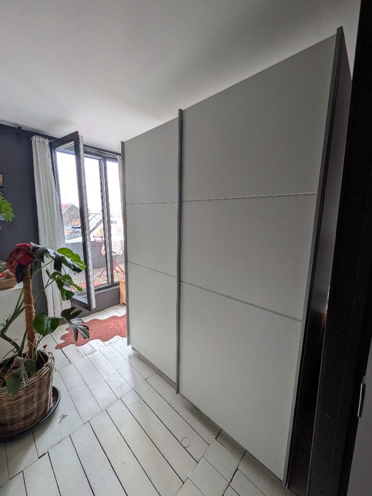 Witte kleerkast, Maison & Meubles, Armoires | Penderies & Garde-robes, Utilisé, 200 cm ou plus, 150 à 200 cm, 50 à 75 cm, Avec tablette(s)