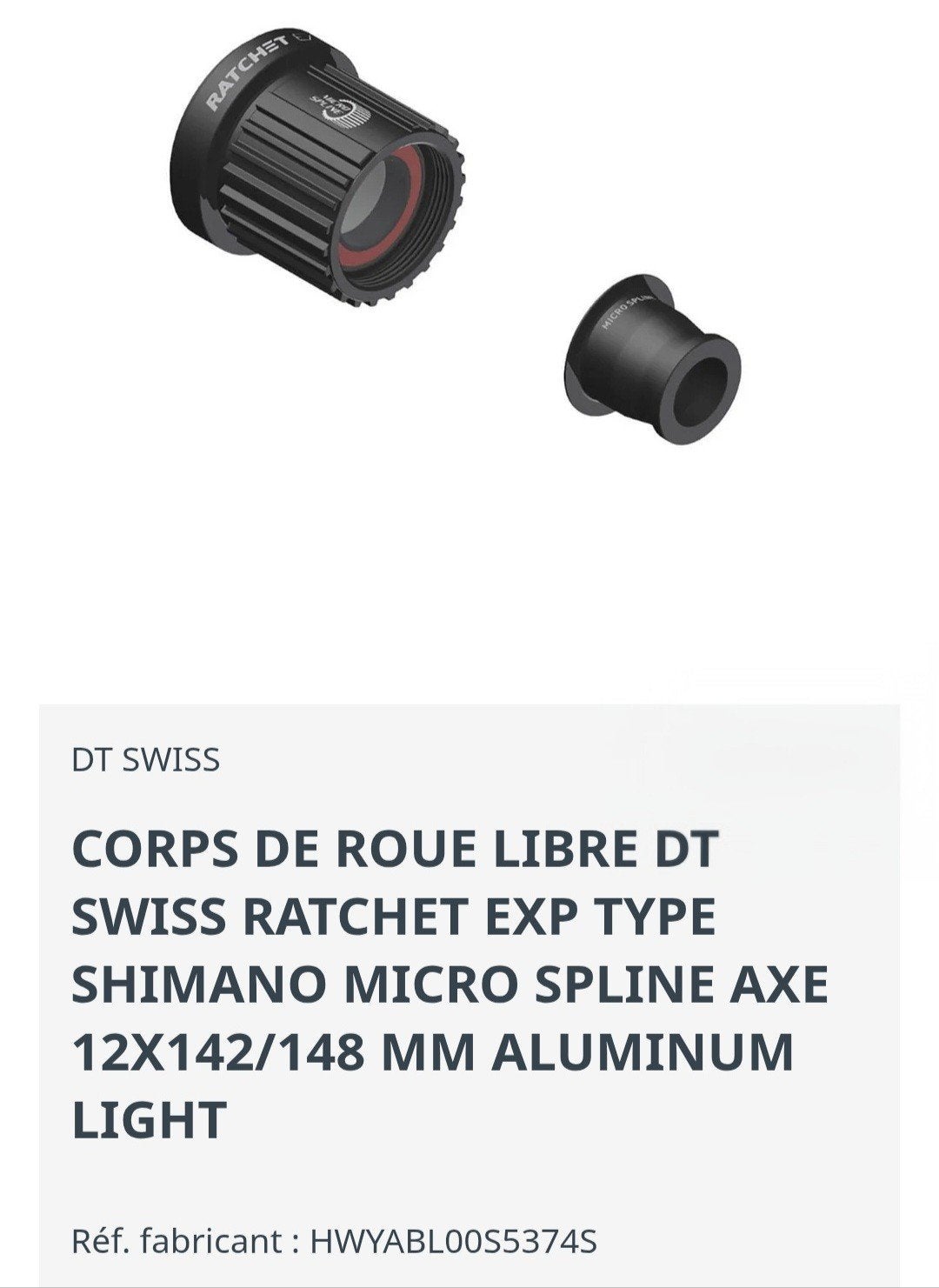 DT Swiss Ratchet EXP Microspline vrijloopbehuizing - Nieuw, Fietsen en Brommers, Fietsonderdelen, Ophalen of Verzenden, Wiel