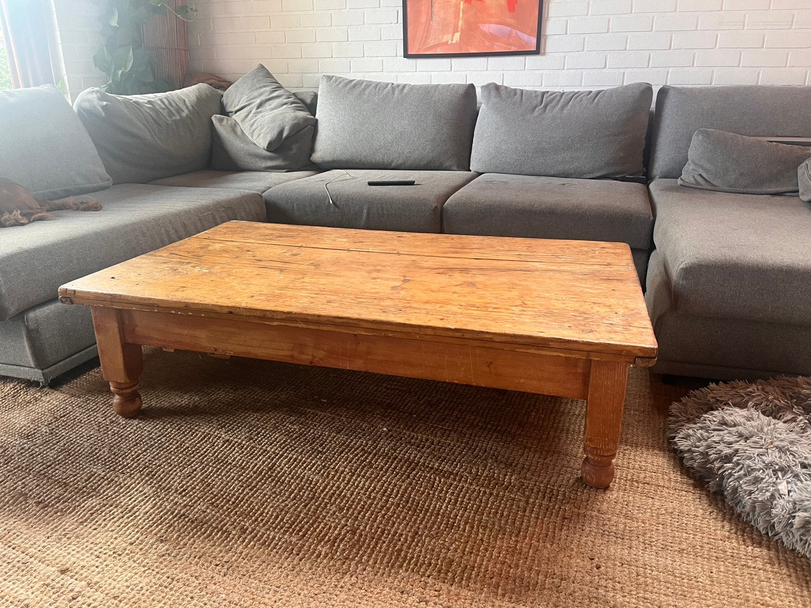 Salontafel, Huis en Inrichting, Ophalen, Gebruikt, 100 tot 150 cm, Eikenhout