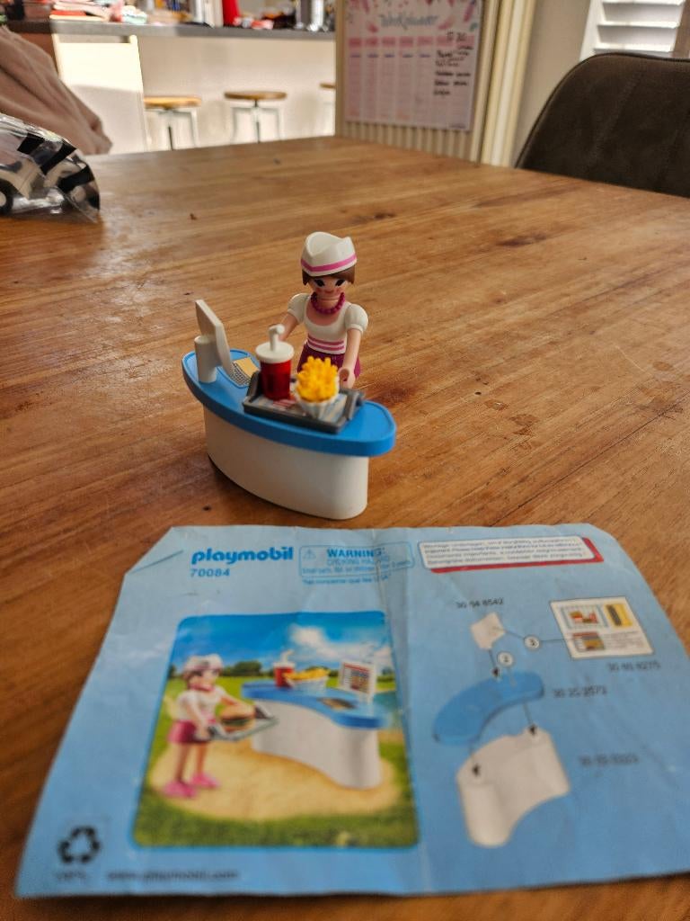Playmobil Fastfood bar 70084, Kinderen en Baby's, Ophalen of Verzenden, Zo goed als nieuw, Complete set