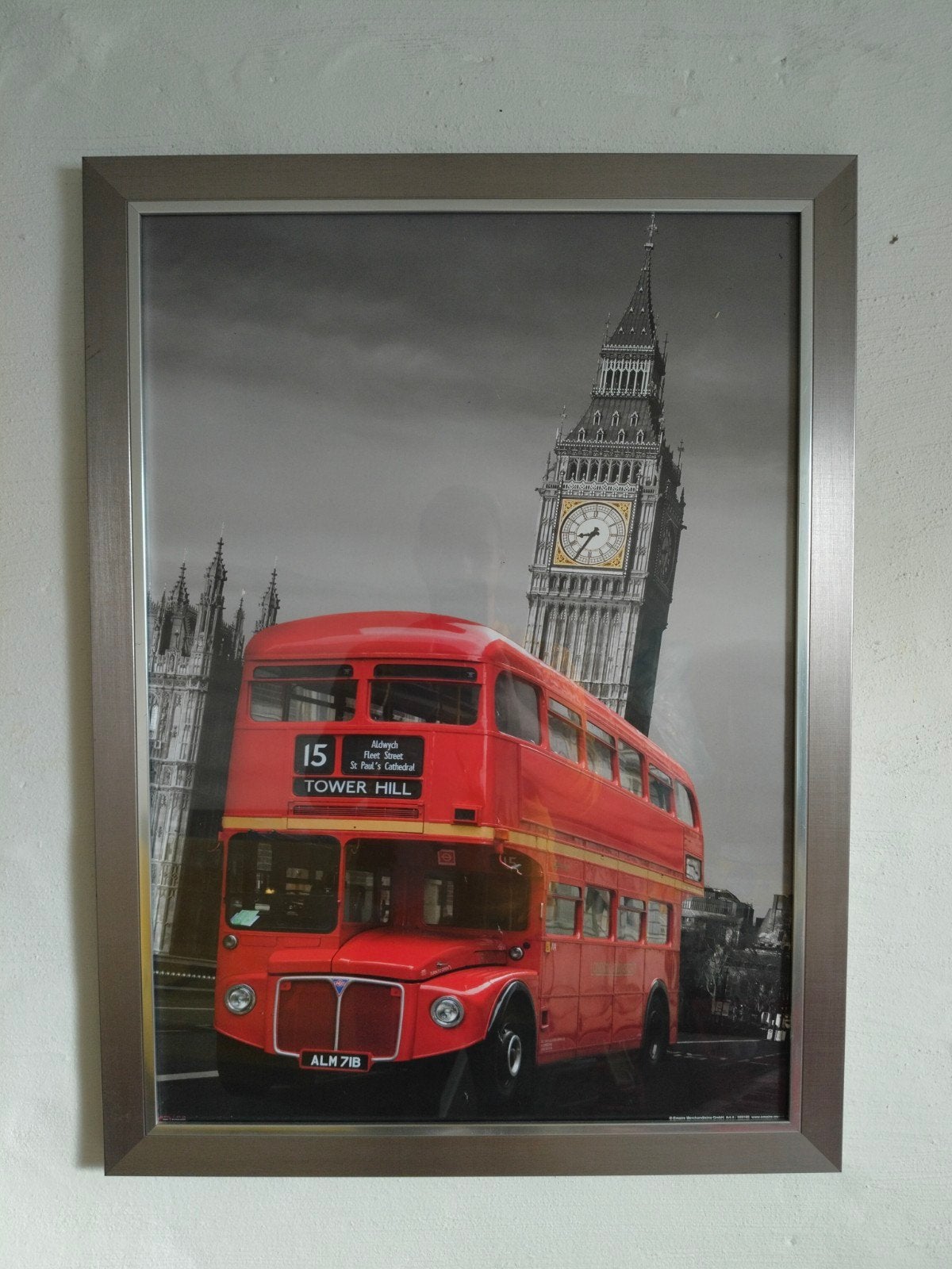 Ingelijste poster London 57x77cm, Ophalen, Wit, Schilderij