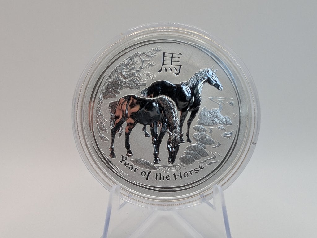 Perth Mint Lunar II - 1oz Zilveren 'Year of the Horse' 2014, Enlèvement ou Envoi, Argent