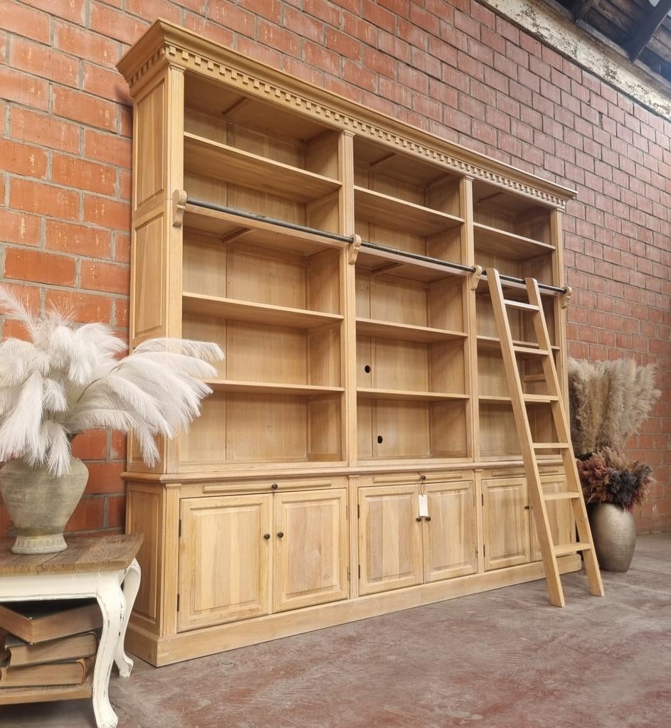Eiken boekenkast/bibliotheekkast GRATIS LEVERING, Huis en Inrichting, Kasten | Boekenkasten, Ophalen, Met deur(en), 200 cm of meer