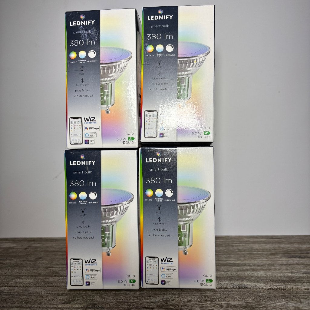 Set 4 van GU10  LED lampen 5W 380 lm - Slimme lampen, Maison & Meubles, Enlèvement ou Envoi, GU10, Comme neuf, LED