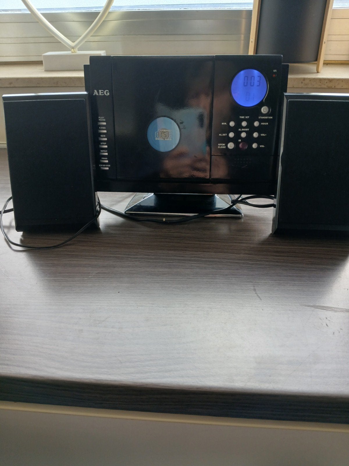 radio cd speler met boxen, Audio, Tv en Foto, Ophalen, Zo goed als nieuw, Overige typen, Met cd-speler