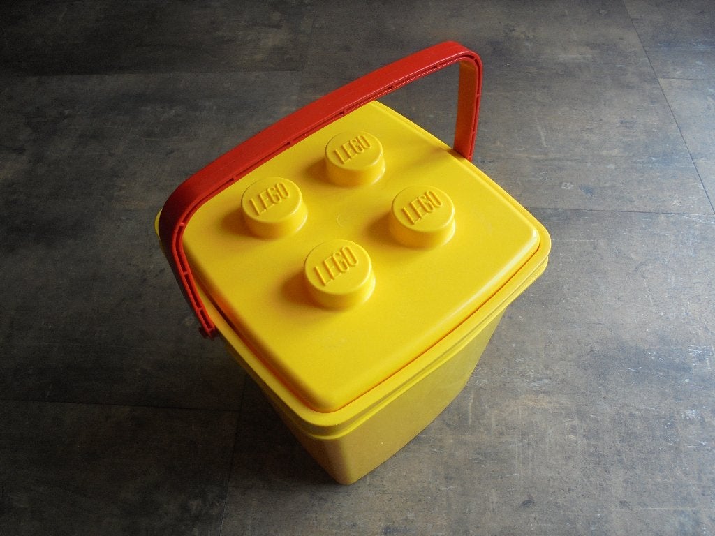 Lego Storage Box with Handle (zie foto's), Enlèvement ou Envoi, Utilisé, Lego
