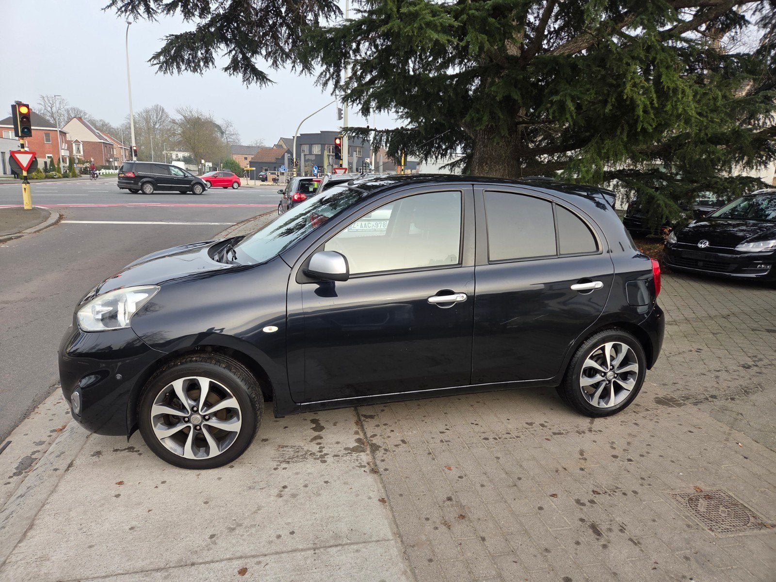 NISSAN Micra 2016 1.2i benzine Airco Cruise control, Auto's, Voorwielaandrijving, Zwart, 4 cilinders, Zwart