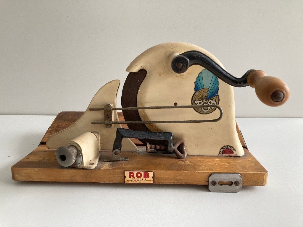 Vintage Broodsnijmachine Merk ROB snijmachine voedingswaren, Ophalen of Verzenden
