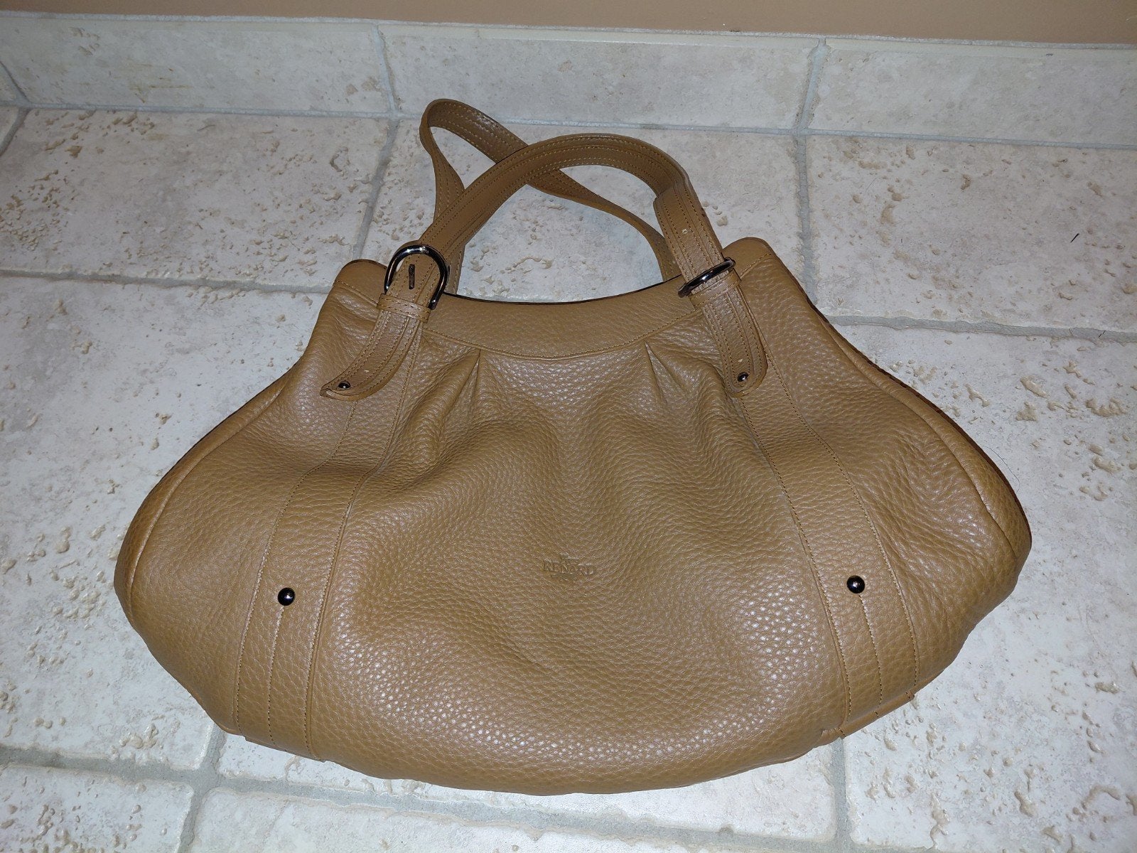 Lederen handtas Yves Renard, Handtassen en Accessoires, Tassen | Damestassen, Handtas, Ophalen of Verzenden