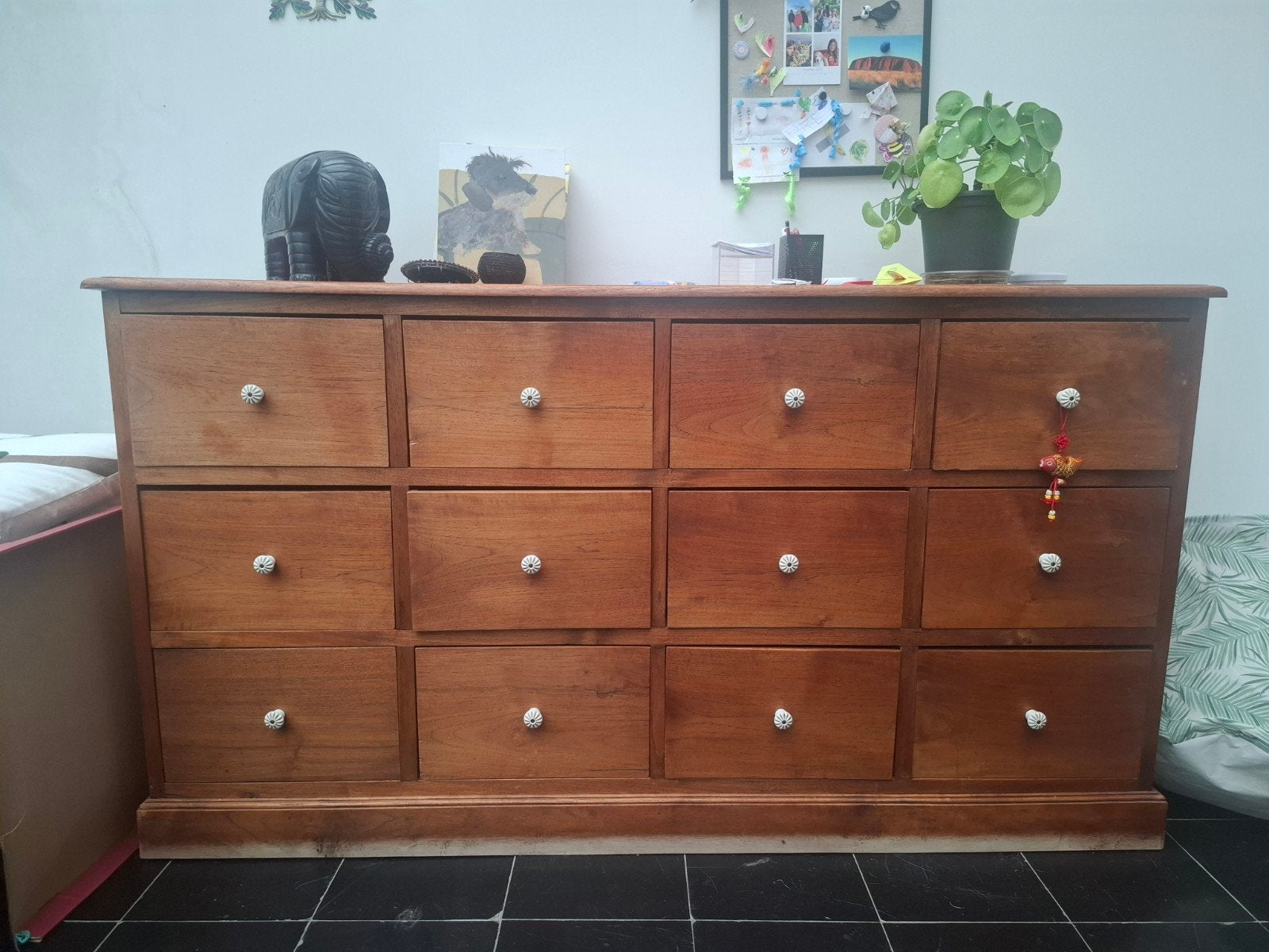 meuble à tiroir en teck - 175cm96cmx48cm, Enlèvement, Teck