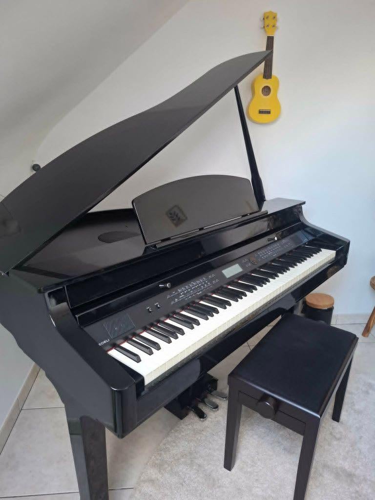 (Kleine) Vleugelpiano - elektrisch, Muziek en Instrumenten, Ophalen, Zwart, Zo goed als nieuw, Piano