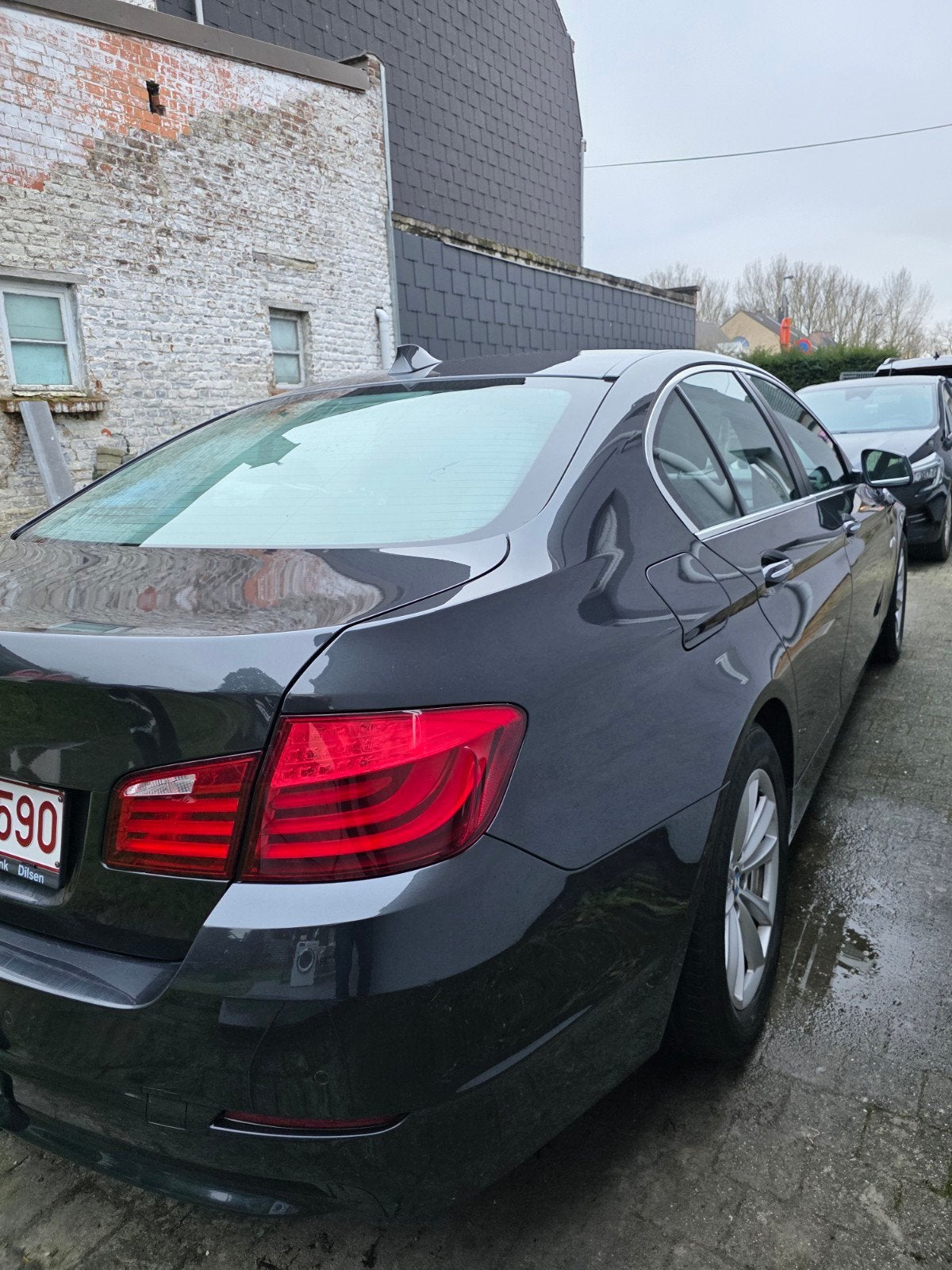 Zwart BMW F 10 , 2 LITER,, Auto's, Particulier, Leder, Te koop