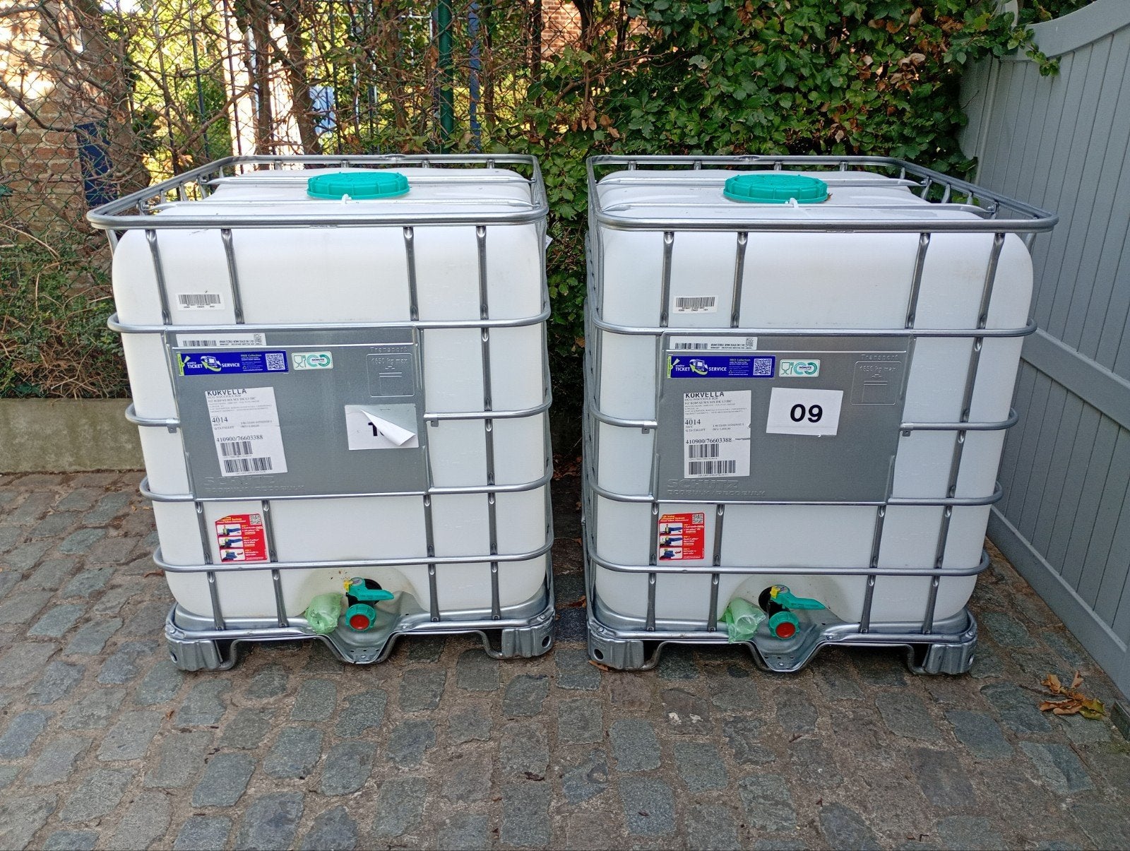 ibc cubitainers 1.000 liter inhoud met kraantje, Tuin en Terras, Ophalen, Kunststof, Met kraantje, 150 liter of meer