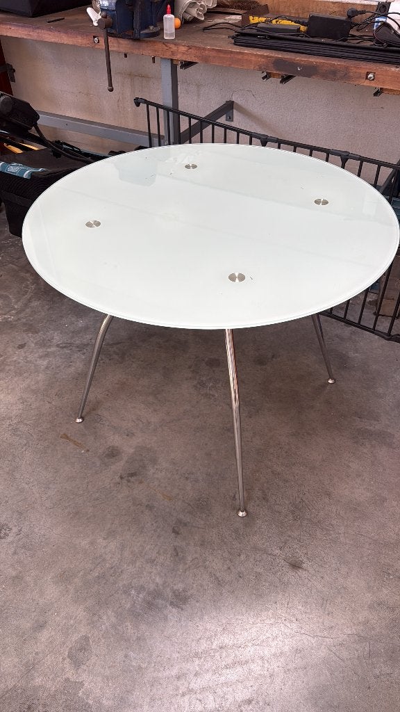 Glazen tafel, Quatre personnes, Rond, 50 à 100 cm, Verre
