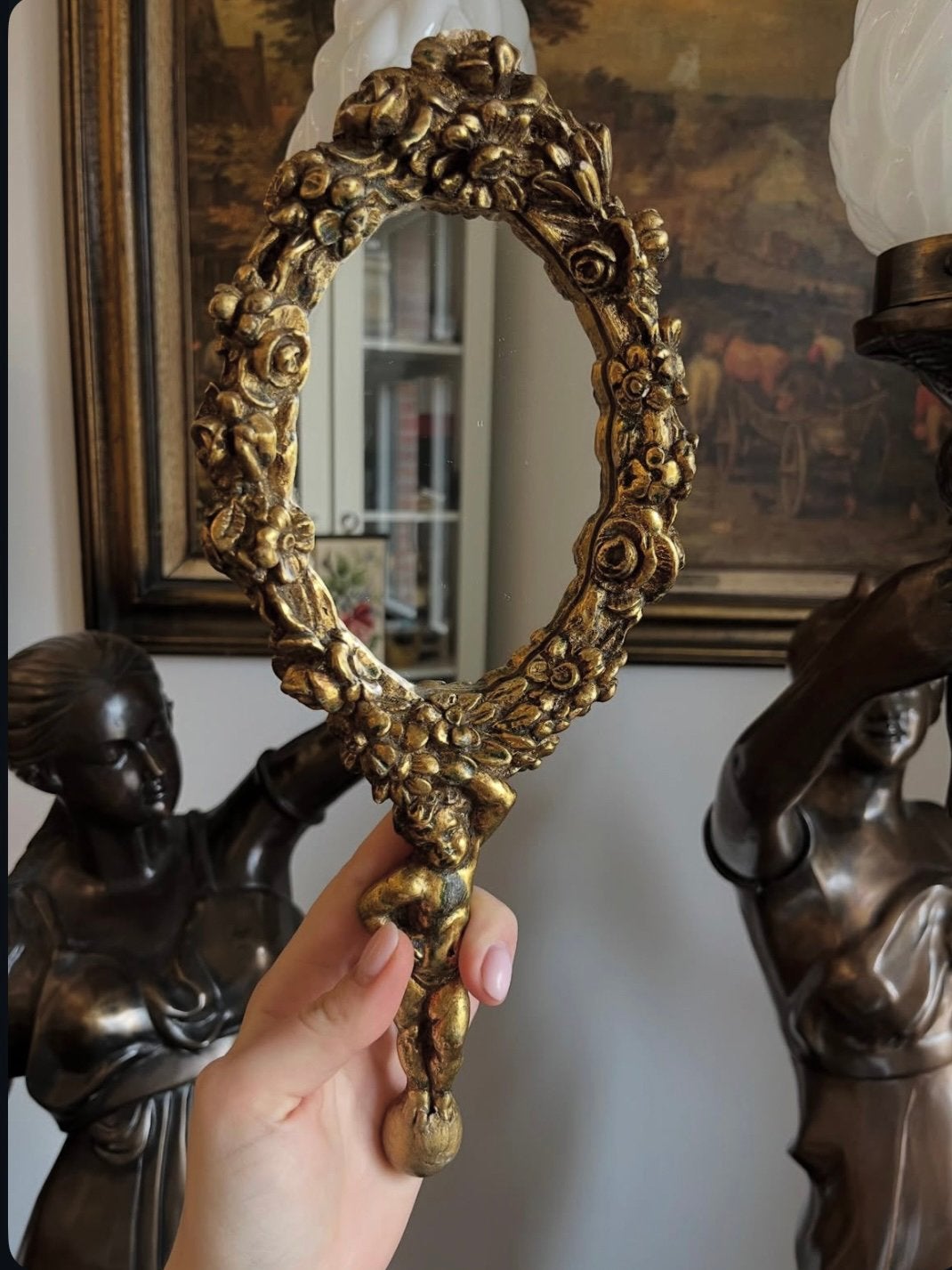 Antiek spiegeltje, Antiek en Kunst, Ophalen of Verzenden
