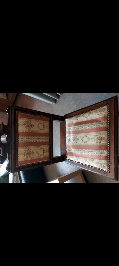 Antieke kasten met bijhorende eettafel en 4 stoelen, Antiek en Kunst, Ophalen