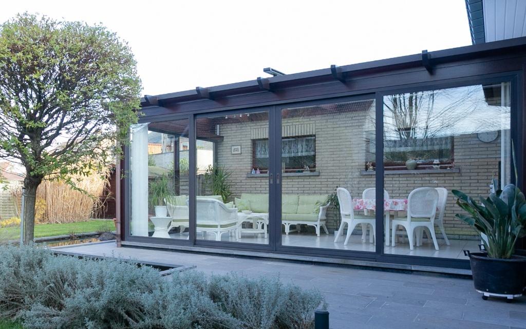 Veranda meubelset te koop, Ophalen, 5 zitplaatsen, Rotan, Zo goed als nieuw