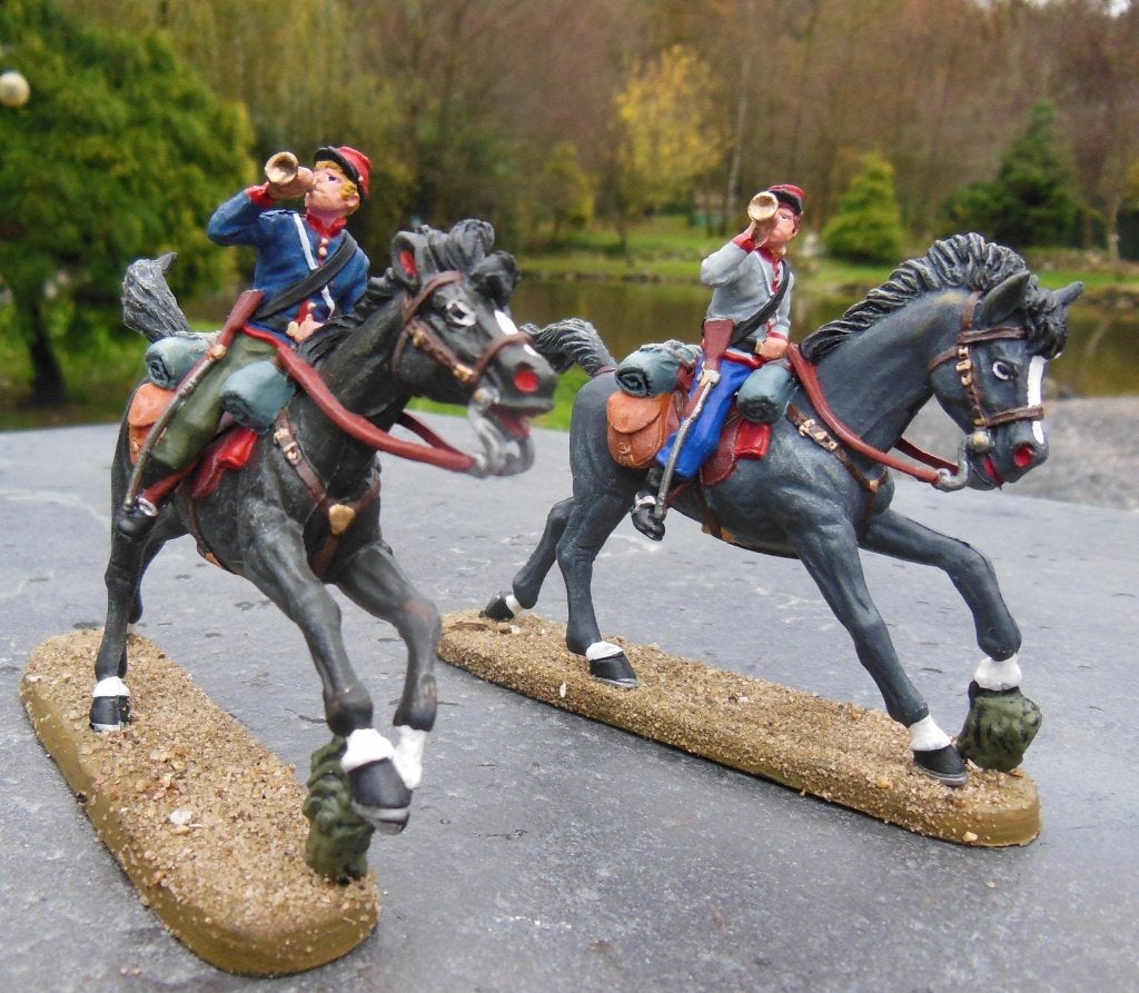 Trompettes Nord-Sud guerre de sécession BRITAINS, Envoi, Neuf, Plus grand que 1:35, Personnage ou Figurines