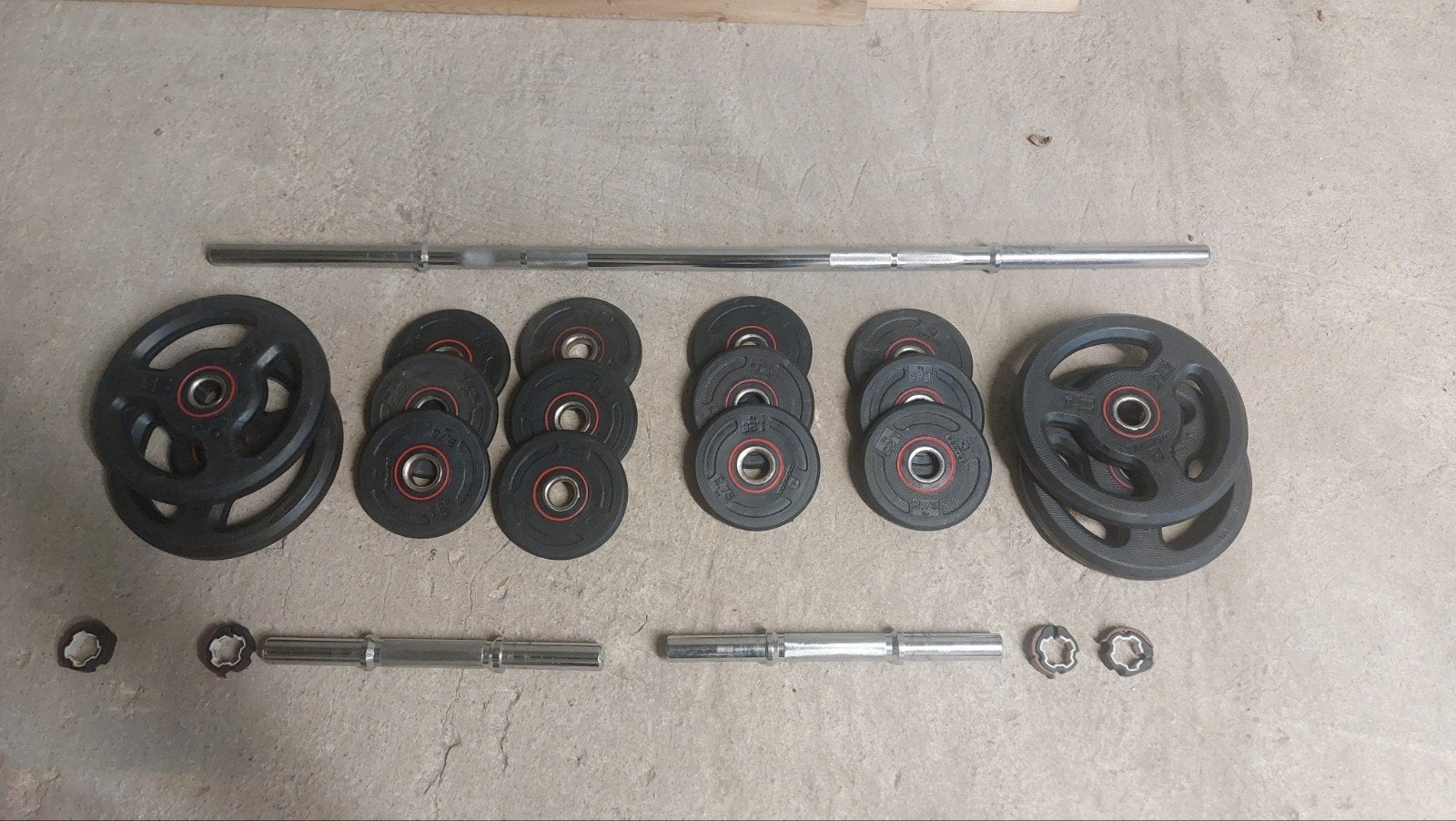 Halters en gewichten Domyos, Sport en Fitness, Ophalen, Zo goed als nieuw, Armen, Halterset