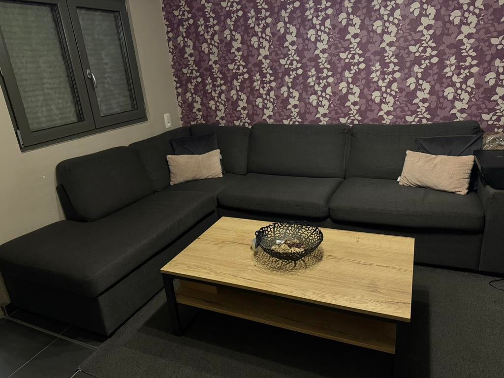 Hoeksalon+tv kast+salontafel, Enlèvement, Utilisé, Banc d'angle
