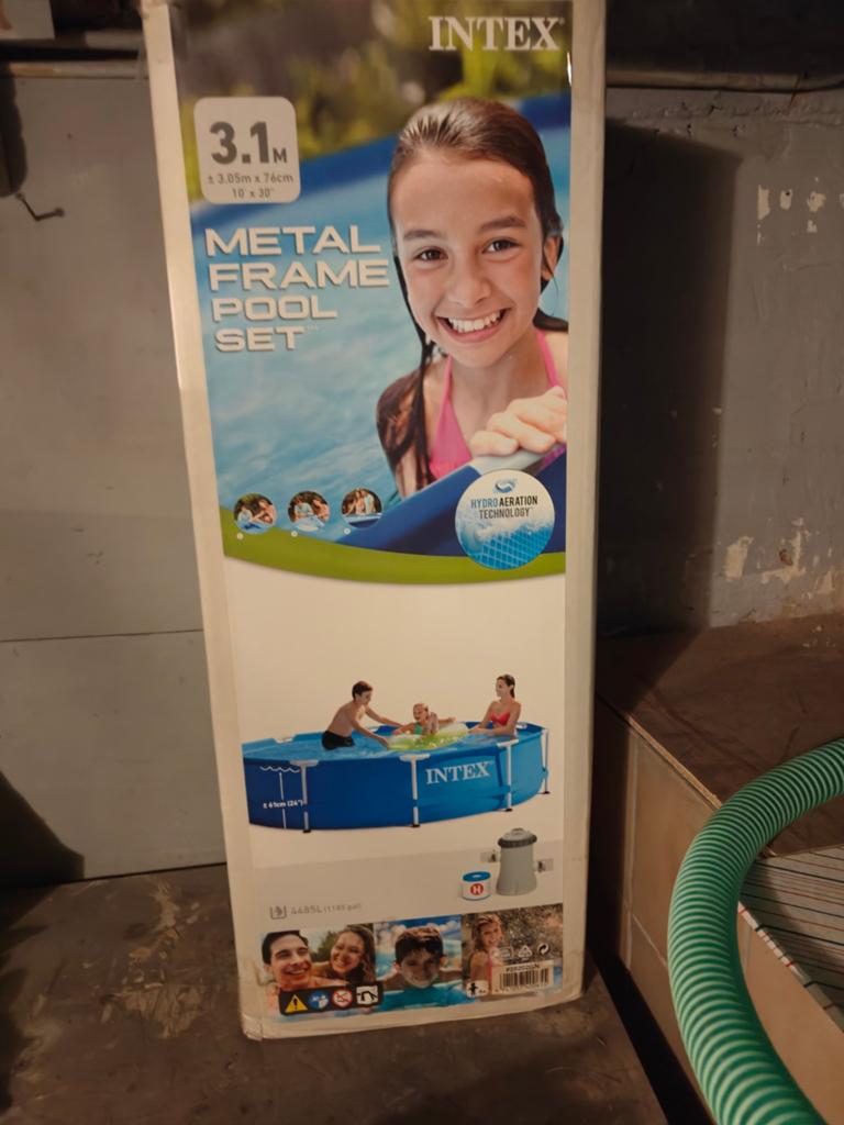 Zwembad+accessoires, Jardin & Terrasse, Piscines, 200 à 400 cm, 300 cm ou plus, Rond, Enlèvement