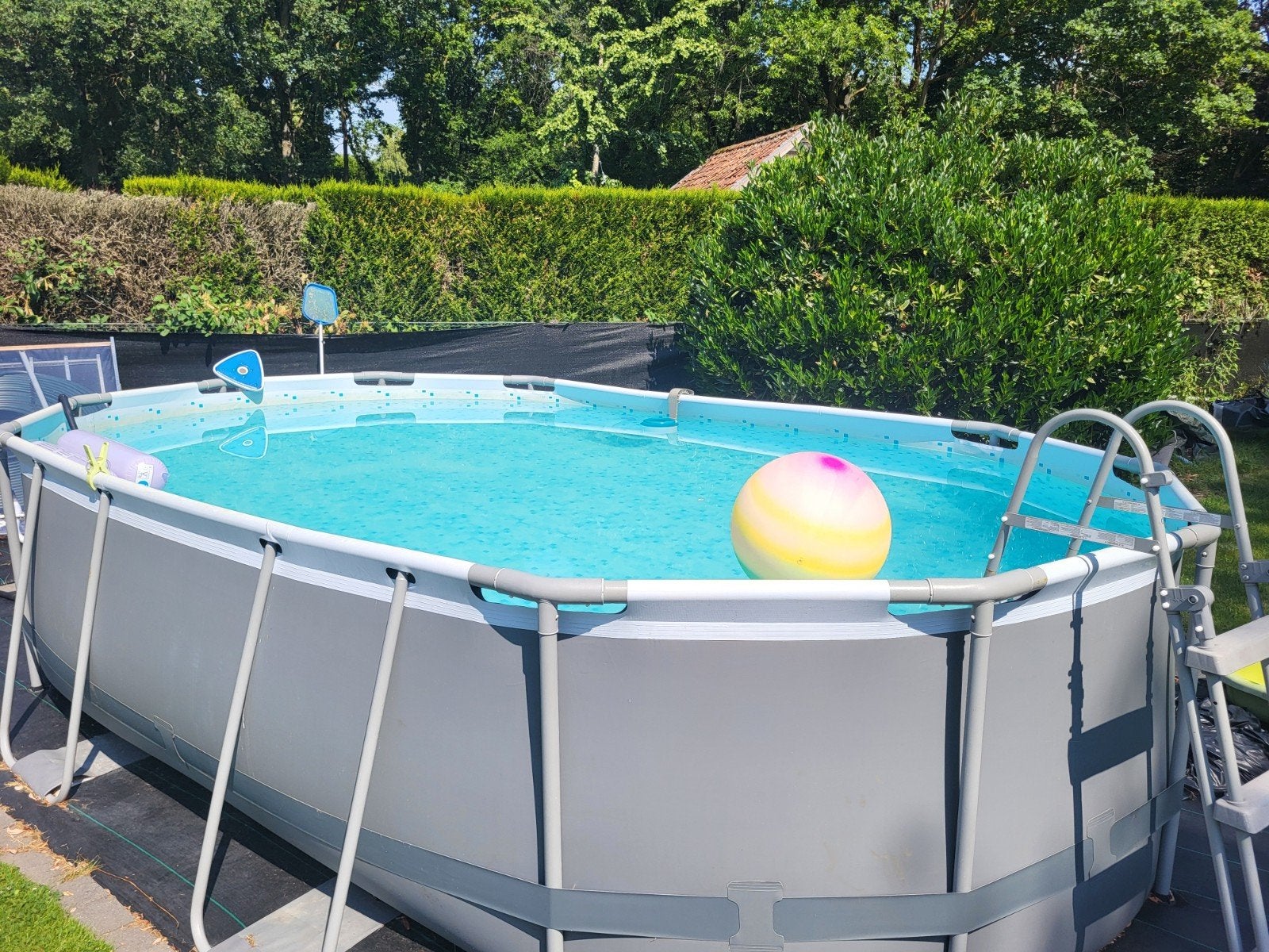 Zwembad - Bestway 488x305x107, Tuin en Terras, Ophalen, Gebruikt, Skimmer