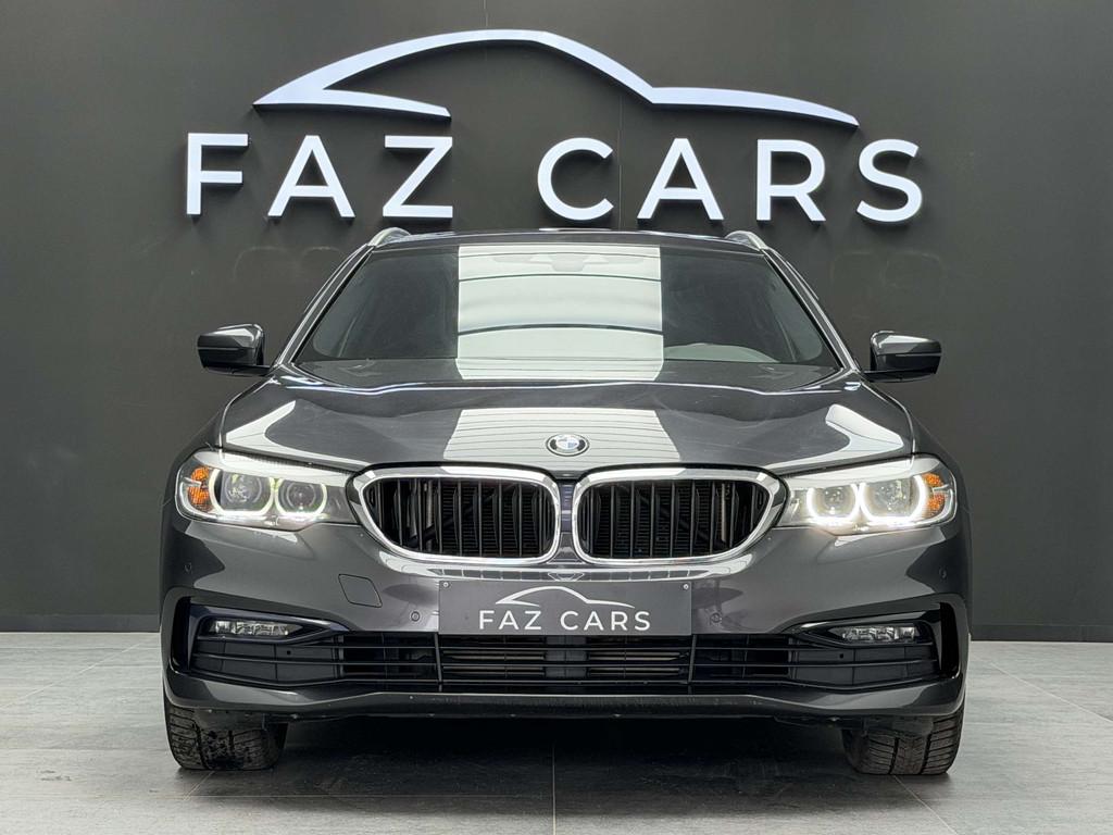 BMW 5 Serie 518 Touring 518 dA * T.PANO + CAMERA + CUIR + GP, Automaat, Achterwielaandrijving, 4 cilinders, Zwart