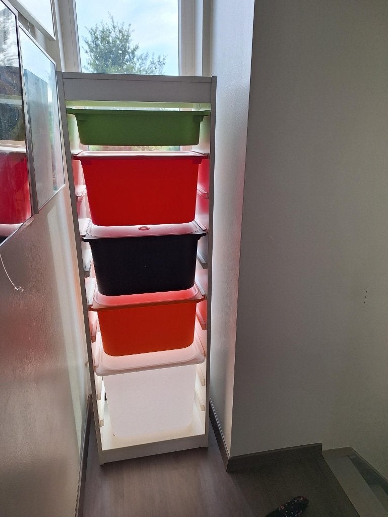 Witte IKEA TROFAST opbergkast, Kinderen en Baby's, Kinderkamer | Commodes en Kasten, Ophalen, Gebruikt, 105 cm of meer, Minder dan 50 cm