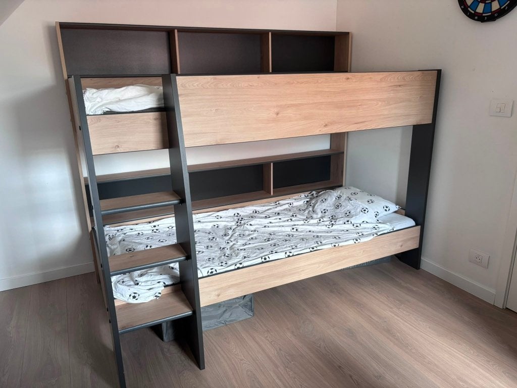 Stapelbed 90 x 200 cm, Kinderen en Baby's, Kinderkamer | Stapelbedden en Hoogslapers, Zo goed als nieuw, Stapelbed, Ophalen