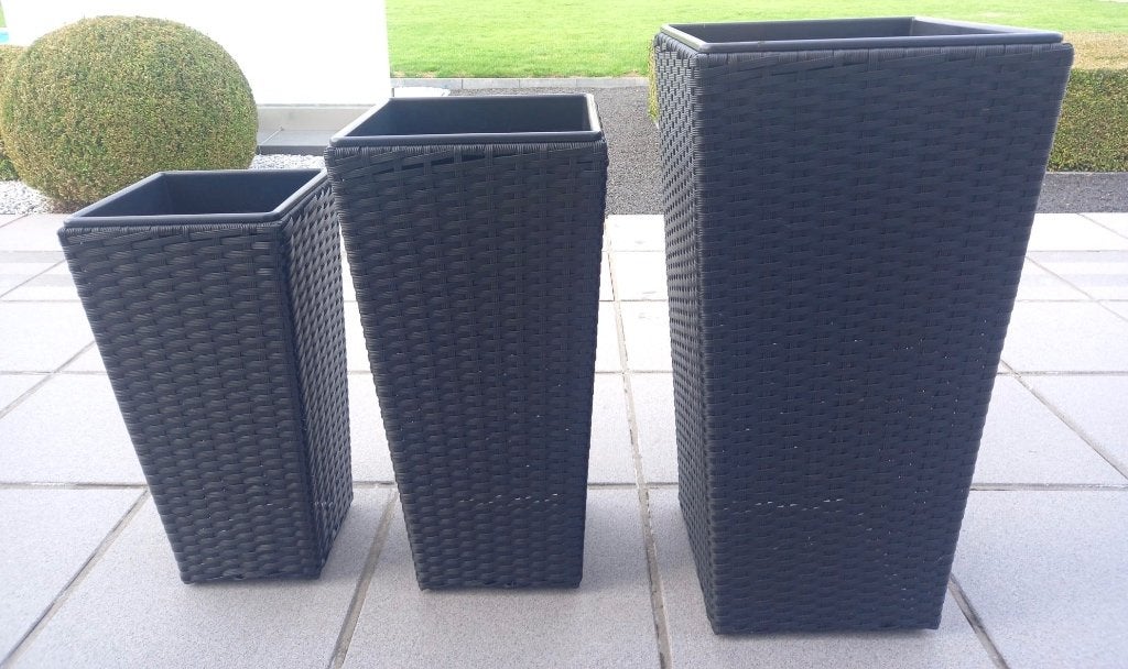 3 Bloembakken, Tuin en Terras, Bloembakken en Plantenbakken, Ophalen, Kunststof, Zo goed als nieuw, 60 tot 100 cm