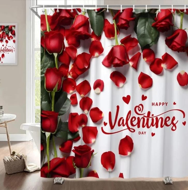 rideaux de douche pour la Saint-Valentin, fleurs et amour, Enlèvement ou Envoi, Neuf