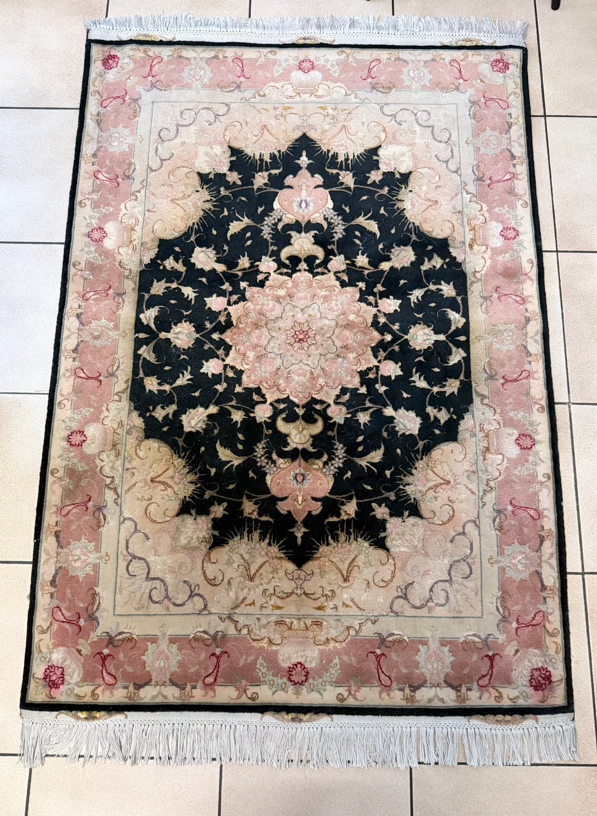 Handgeknoopt Perzisch Tabriz Tapijt (100 x150), Huis en Inrichting, Stoffering | Tapijten en Vloerkleden, Ophalen of Verzenden
