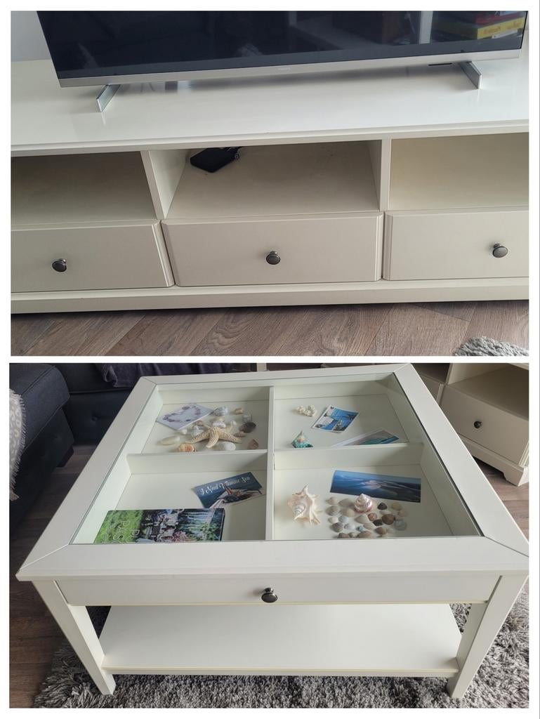 Salon tafel en TV kast, Ophalen, Glas