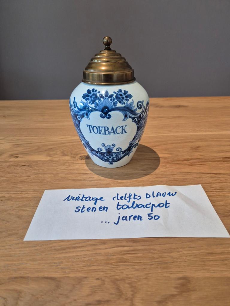 Vintage tabac- pot. Graag bieden naar waarde., Antiquités & Art, Enlèvement
