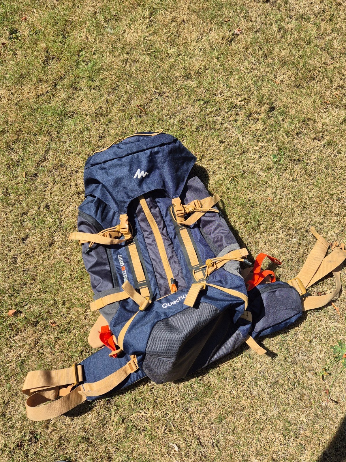 kampeerrugzak / trekrugzak Quechua 50 liter., Ophalen, Gebruikt