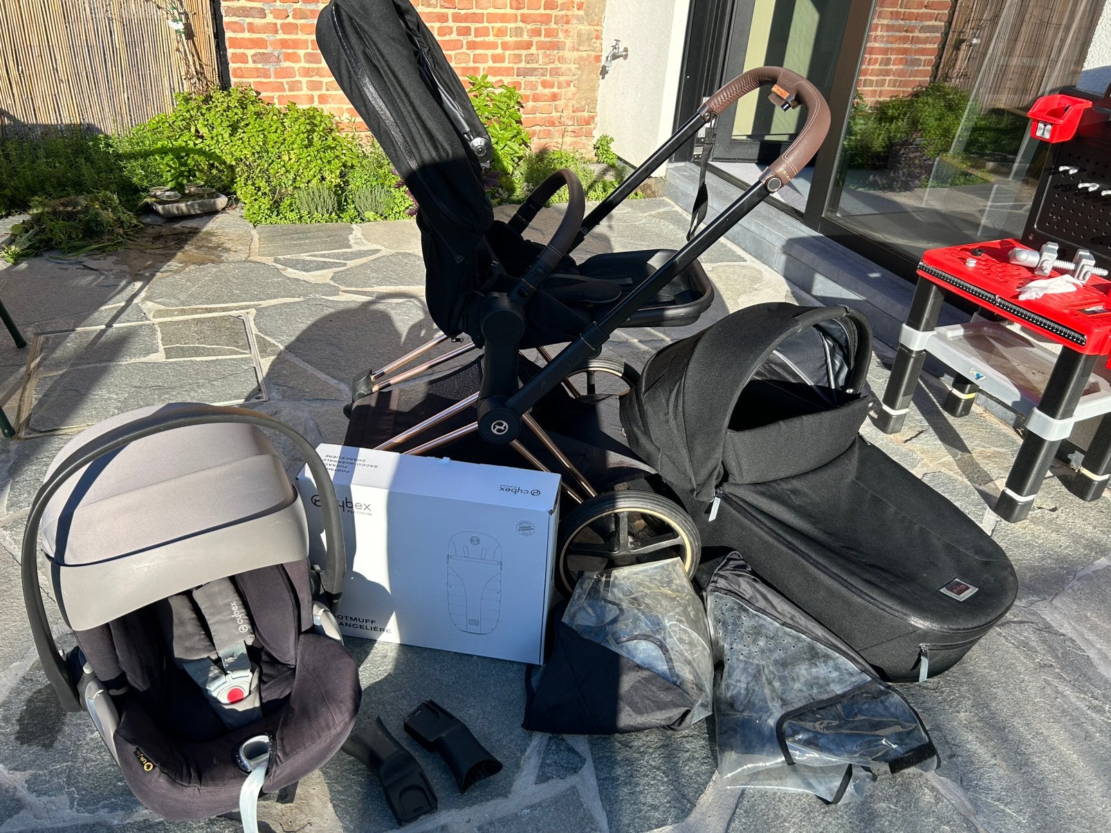 Set cybex priam kinderwagen + autostoel, Ophalen, Zo goed als nieuw, Kinderwagen