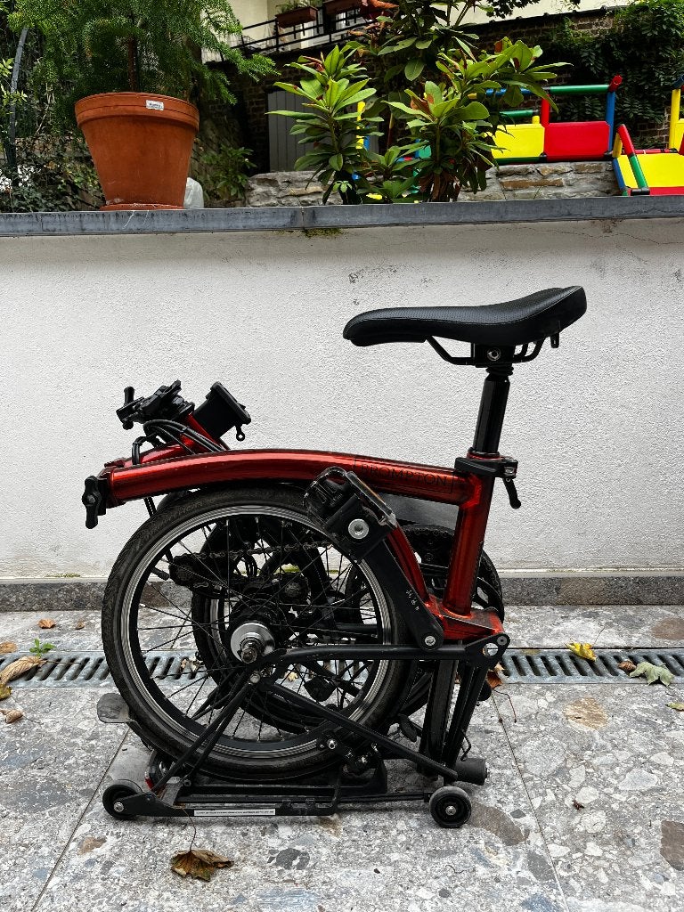 Brompton C-Line Explore 6 speed(2023) Flame Lacquer+Access., Vélos & Vélomoteurs, Vitesses, Frein sur jante, Brompton, Comme neuf