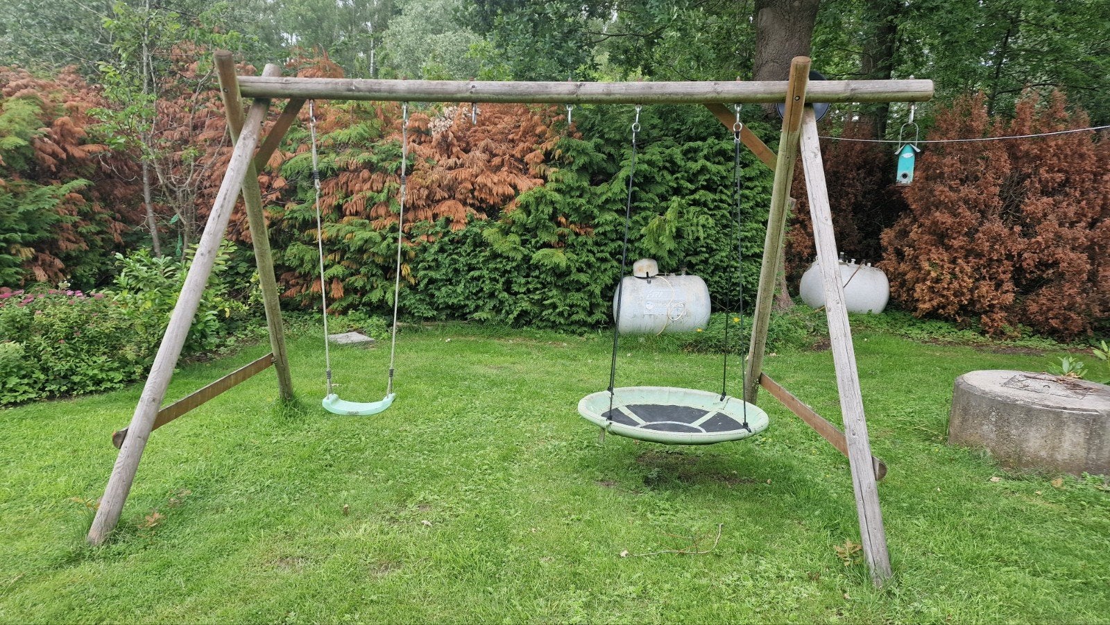 Houten schommel, Kinderen en Baby's, Speelgoed | Buiten | Speeltoestellen, Ophalen, Schommel