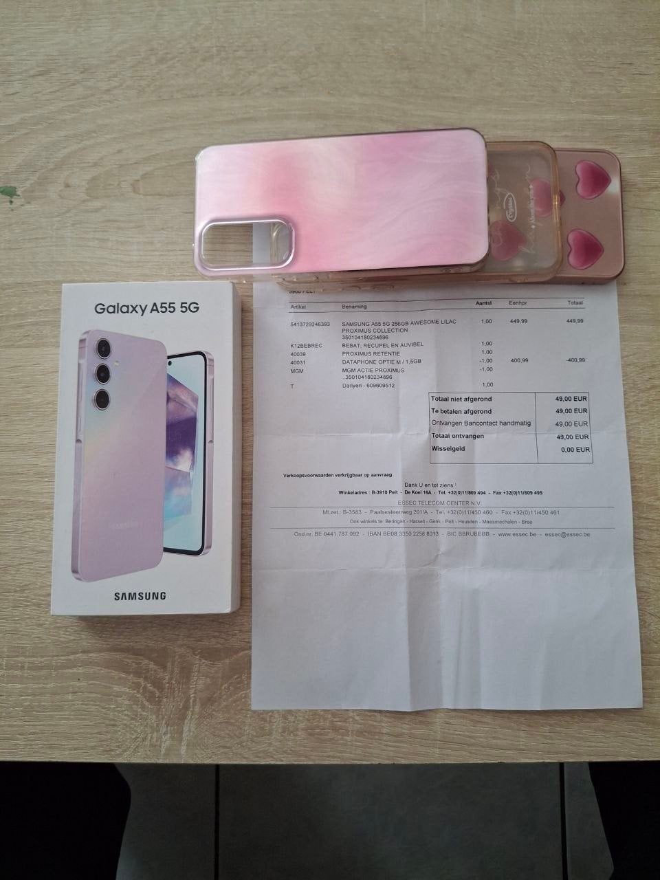 Samsung A55, Enlèvement