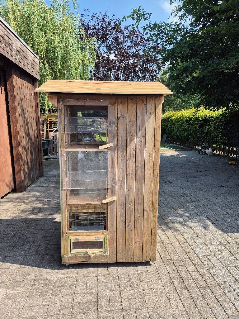 Voliere voor buiten, Dieren en Toebehoren, Vogels | Hokken en Kooien, Zo goed als nieuw, Volière, Hout, Ophalen