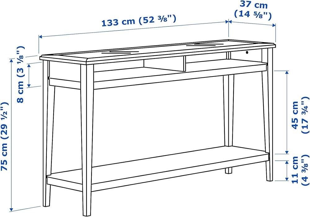 Console liatorp blanc, Maison & Meubles, 100 à 150 cm, 25 à 50 cm, Comme neuf, Enlèvement