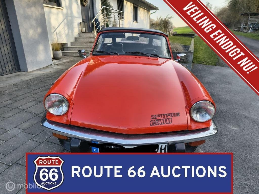 Triumph Spitfire 1500 | 1979 | Route 66 Auctions, Auto's, Triumph, Zwart, Bedrijf, Handgeschakeld