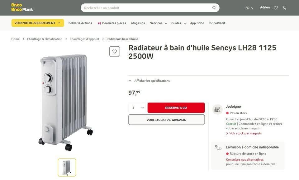 RADIATEUR BAIN HUILE  NEUF, Enlèvement, Radiateur