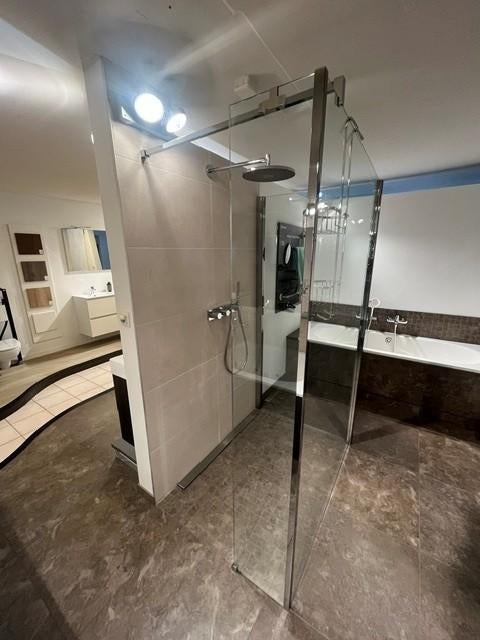 Vrijstaande inloopdouche Novellini, Ophalen, Nieuw, Glas, Douche