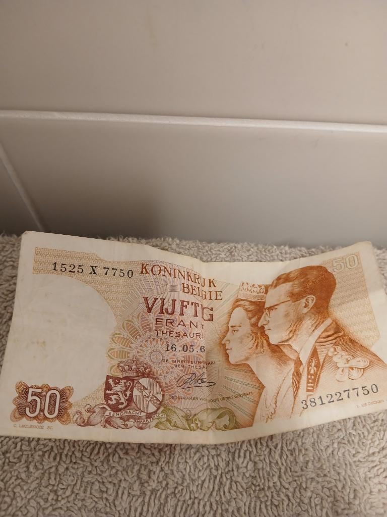 Briefje van 50 frank, Ophalen, Los biljet