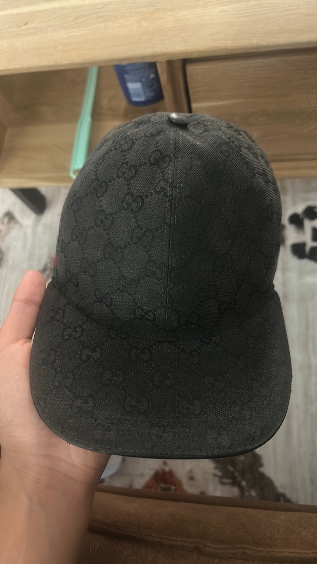 Gucci klassiek zwart model 2024, Kleding | Heren, Hoeden en Petten, Ophalen of Verzenden, Zo goed als nieuw, 57 cm (M, 7⅛ inch) of minder